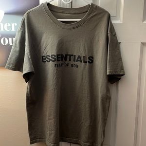 Essentials Front Logo T-Shirt / Large / Dark Gray